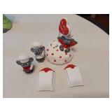 Assorted Figurine Collection including Heart Characters, Animal Figures, and Valentine Decorations