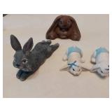 Assorted Figurine Collection including Heart Characters, Animal Figures, and Valentine Decorations