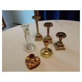 Brass, Glass, and Decorative Candle Holders