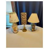 Table Lamps with Various Shades