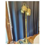 Brass Floor Lamp and Black Floor Lamp