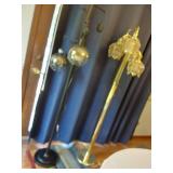Brass Floor Lamp and Black Floor Lamp