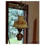 Hanging Floral Glass Light Fixture