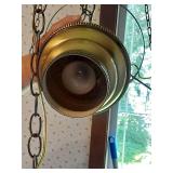 Hanging Floral Glass Light Fixture