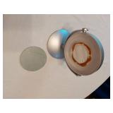Lot of Household and Personal Care Items including Avon Shower Brush, Slippers, and Mirror