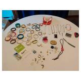 Assorted Jewelry including Bracelets, Necklaces, Earrings, and Accessories
