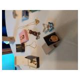 Assorted Jewelry and Accessories including Avon Watch, Pendants, Necklaces, and Compact Mirror