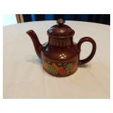 Vintage Ceramic Teapot with Fruit Design