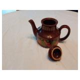 Vintage Ceramic Teapot with Fruit Design