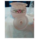Glassware including Vintage Pitcher, Decorative Vase, and Candy Dish