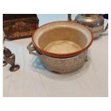 Guernsey Cooking Ware Pot, Silver Teapot, and Vintage Items