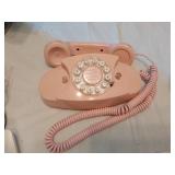 Panasonic Cordless Phone Set with Pink Rotary Phone and Radio