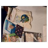 Craft Supplies Collection including Macrame Animal Art Kit, Embroidery Hoops, and Sunset Needlepoint Kit