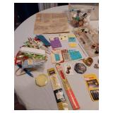 Sewing and Craft Supplies with Ironing Board and Small Table