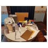 Office Supplies including Royal HT500X Shredder, Cork Board, and Greeting Card Paper