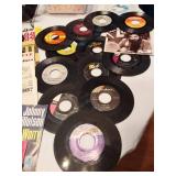 Large Lot of 45 RPM Vinyl Records