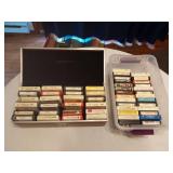 8-Track Tapes in Cases containing artists such as Elvis Presley, John Denver, and more