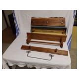Wooden Wall Shelves and Coat Hooks