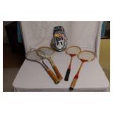 Tennis Rackets and Bell Helmet Lot