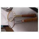 Tennis Rackets and Bell Helmet Lot
