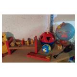 Toys Collection Including Snoopy Lunchbox, Globe, and More