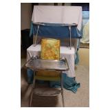 High Chair and folding Bassinet