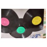 Vintage Vinyl Records Collection in Floral Case