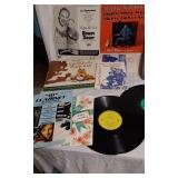 Vintage Vinyl Records Collection in Floral Case