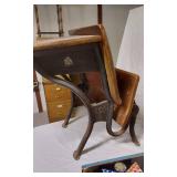 Small Antique Wood and Metal School Desk with Chinese Checkers Game