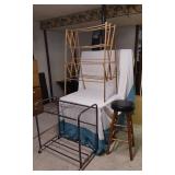 Wooden Clothes Drying Rack and Bar Stool