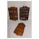 Collectible Souvenir Spoon Display Racks with Spoons