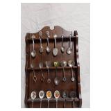 Collectible Souvenir Spoon Display Racks with Spoons