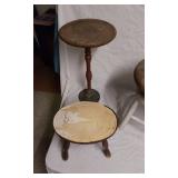 Old Wooden Stools and Bench Lot