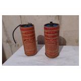 Lot of 2 Eveready Columbia Gray Label Long Life Telephone Cell & Hudson Nebu-Lizor Insect Sprayer