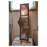 Antique Wall Mirror with Etched Glass and Ornate Frame