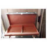 Vintage Metal Trunk with Divided Interior