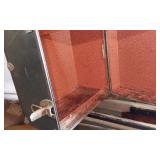Vintage Metal Trunk with Divided Interior