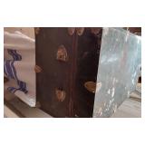 Vintage Metal Trunk with Divided Interior