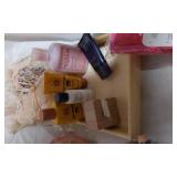 Mixed Assorted Household and Decorative Items including Birdhouse, Toiletries, and Accessories