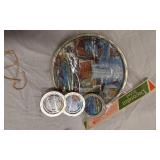 Souvenir Tray Set featuring Yellowstone National Park, Cartoon Mug, and Little Ducks