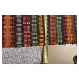 Handwoven Wool Textile Rugs One is about 66" long the other 67"