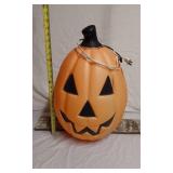 Large Light-Up Plastic Halloween Pumpkin Decoration