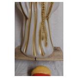 Vintage Angel Blow Mold Light-Up Decoration with Extra Head about 30" Tall