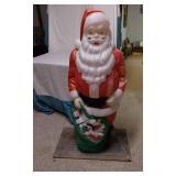 Vintage Santa Claus Blow Mold Light-Up Decoration about 45" Tall
