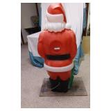 Vintage Santa Claus Blow Mold Light-Up Decoration about 45" Tall