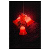 Christmas Bell Light Decoration with Floral Accent