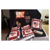 Patriotic Quilted Set with Lights and Decor