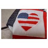 Patriotic Quilted Set with Lights and Decor