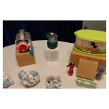 Avon Binder Organizer and Holiday Collectibles, Tool Kit, and Containers