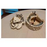 Holiday Decorations and Collectibles including Snow Globes, Candles, and Figurines